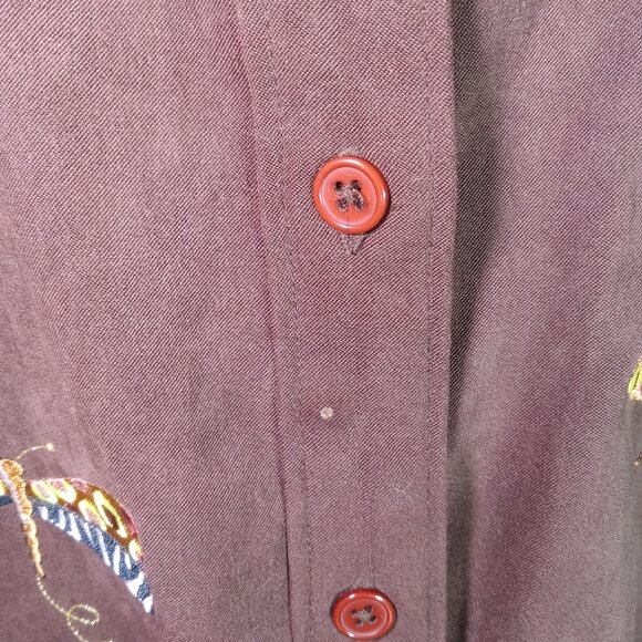 The Quacker Factory Dragonfly Long Sleeve Brown - Picture 6 of 9